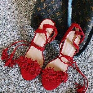 Rubina-57 Ruby Fringe Heels